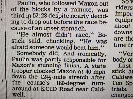 1986 National Time Trial Win Speed